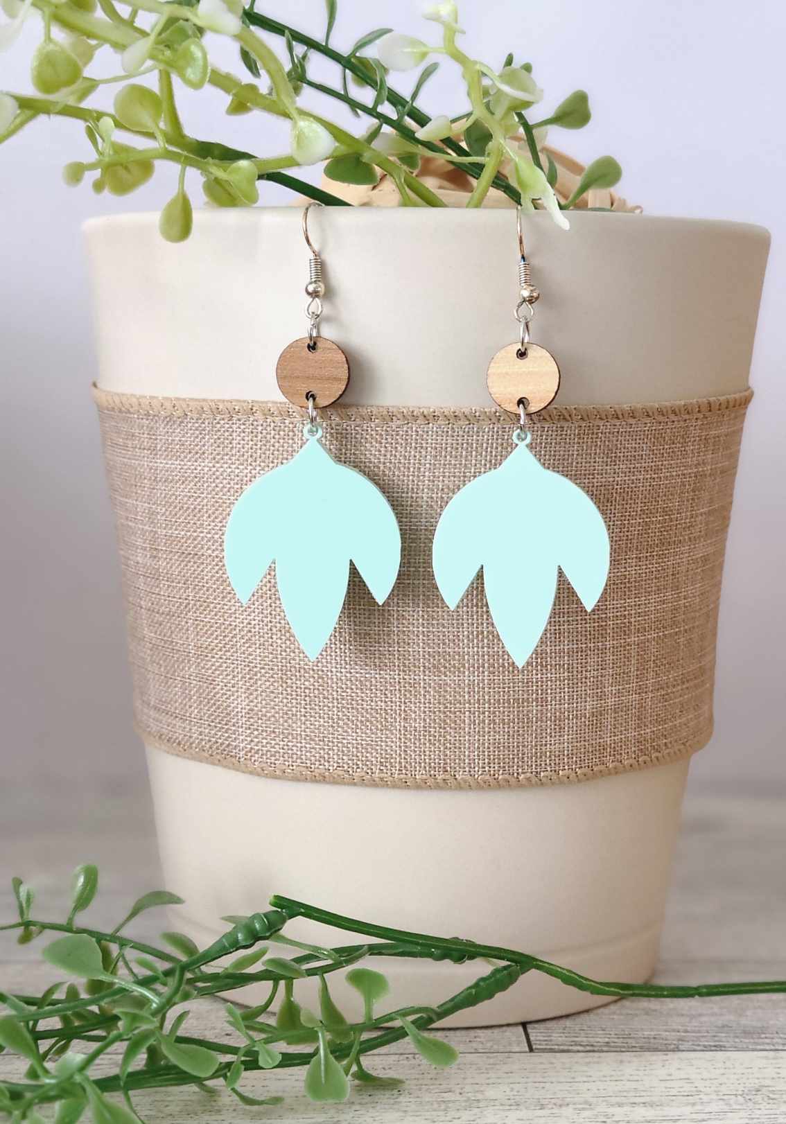 Acrylic leaf Style earring